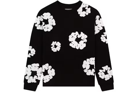 Denim Tears Long Sleeve Cotton Wreath T-shirt Black