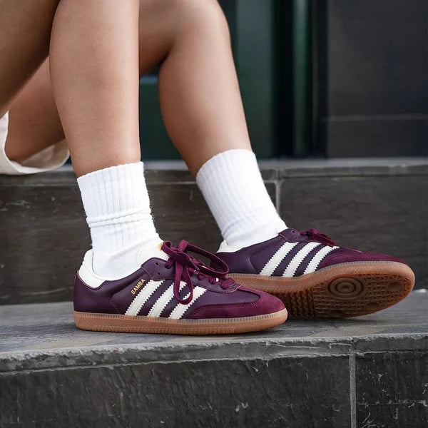 adidas Samba OG Maroon Gold Metallic (W)